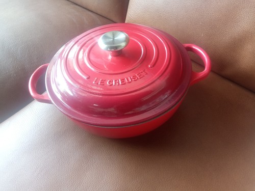 Creuset bräter rund rot - creuset, rund,
